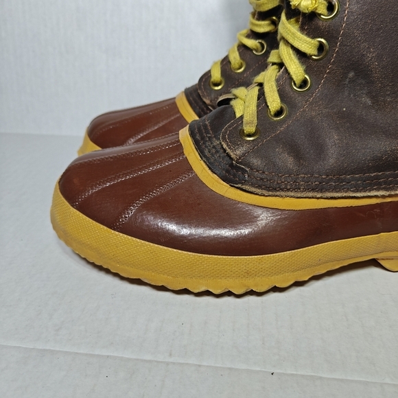 Sorel Arctic Pac Leather Rubber Wool Lined Lace Up Duck Tan Brown Boots Men\'s 10 main image 7
